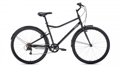Велосипед FORWARD PARMA 28 (28" 7 ск. рост. 19") 2021, черный матовый/белый