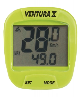Велокомпьютер Ventura Х, 10 ф-ций, зеленый
