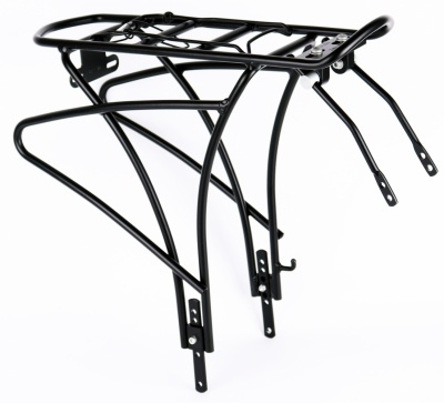 Багажник H-AL 14,алюм. регул. 26"-28" с прижим. лапкой, крепл. насоса, черный