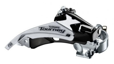 Передний переключатель 42T Shimano Tourney TY500, 6/7ск, ун.тяга, хом 31.8-34.9, 66-69