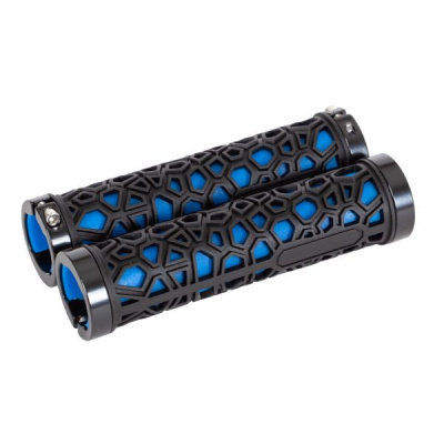 Грипсы STG BC-GR6502, 135мм, Lock-On, черный с синим
