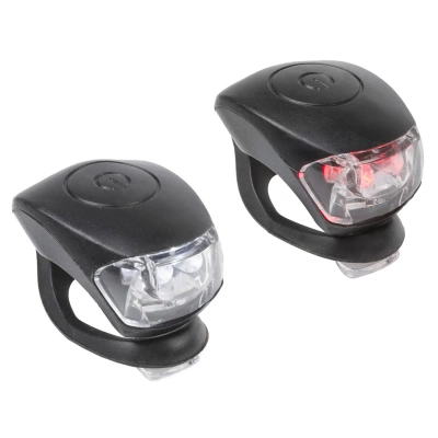 Комплект фонарей M-Wave Cobra IV перед. 2д/3ф+зад.2д/3ф 24г с батар. черный корпус