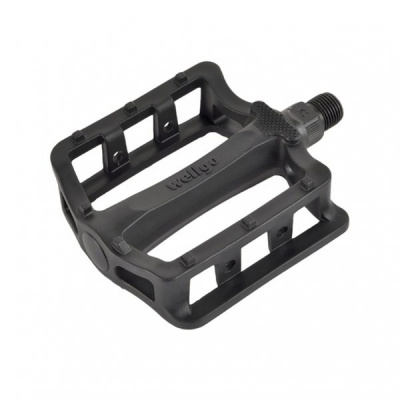 Педали Wellgo B197, нейлон BMX/Downhill Black, широк. ось Cr-Mo 330г черные