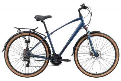 Велосипед Stark Touring 28.2 D 2024, темно-синий матовый/черный, 16"