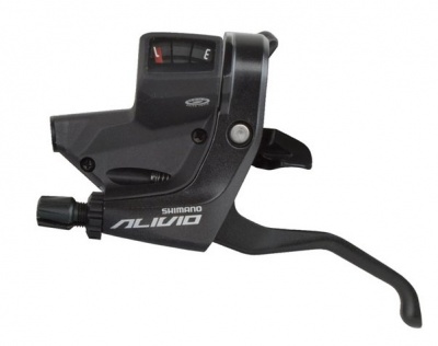 Комборучка левая 3ск. Shimano Alivio ST-M430-L, 2 пальца, чёрный