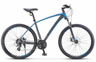 Велосипед Stels Navigator-750 MD 27.5" V010 16" Антрацитовый/Синий