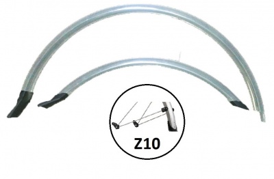 Комплект крыльев, 26", 60мм, PVC, cтойка Z10 регул., серебр.
