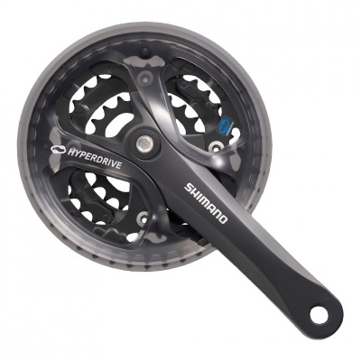 Система шатунов 3ск. 42T Shimano Acera, M361, 175мм, Кв, 42/32/22T, защ, черн