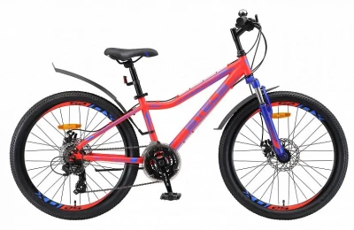 Велосипед Stels Navigator-410 MD 24" 21-sp V010 Неоновый-красный