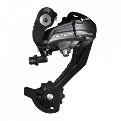 Задний переключатель 9ск. Shimano Altus M370, длинный черный инд. уп.