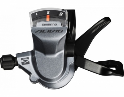 Шифтер левый 3ск. Shimano Alivio M4000, RapidFire Plus, черный инд. уп.