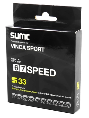 Цепь 7/6ск. Sumc S-33, 116 зв., 1/2x3/32, серая, инд. уп.