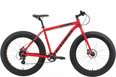 Велосипед Stark Fat 26.2 HD 2021, красный/черный, 18"