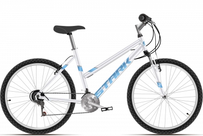 Велосипед Stark Luna 26.1 V 2021, белый/голубой, 18"