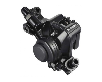 Тормоз дисковый механический Shimano RHAKL8010001 пер./зад. (калипер+колодки) черн. инд. уп.