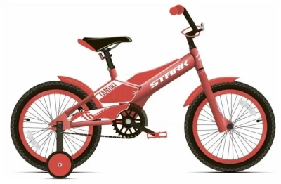Велосипед Stark Tanuki 16 Boy 2020, красный/белый, 16"