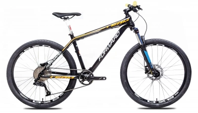 Велосипед FORWARD TEAM Carbon HD (26" 9 ск. рост. 17") черный/оранжевый