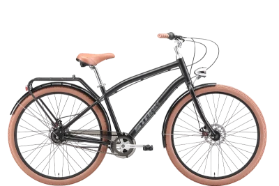 Велосипед Stark Comfort Man 28 D 2025 черный матовый/темно-серый S/16"