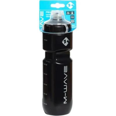 Фляга M-Wave, пластик, 0.75л, с крышкой, черная