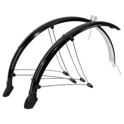 Комплект крыльев M-Wave Mud Max Flex 24", металлопласт. 24"x56мм, с усами, черные
