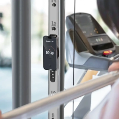 Держатель для телефона Bone Magnetic Fitness Phone Mount, магнитный, силик., на руль, черный